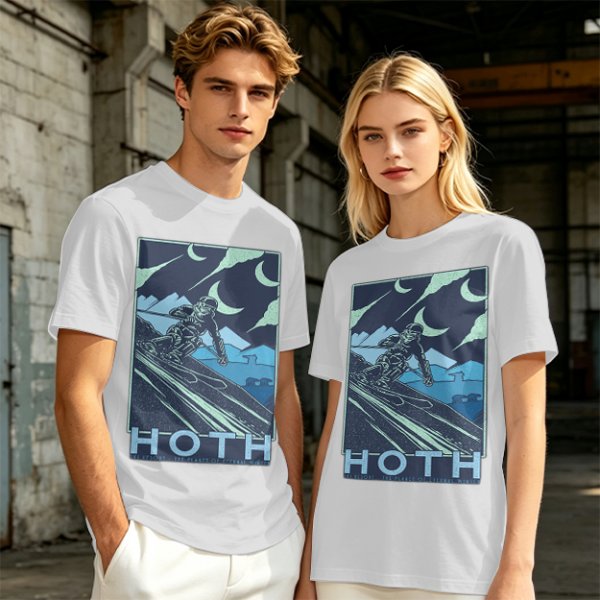 Hoth Skiing Graphic Tee for Winter Sports Fans