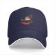 Black Baseball Cap With Cute Sushi In Soy Sauce Bowl Graphic