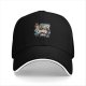 Black baseball cap with pirate skull crew graphic