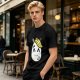 Olive T-Shirt With Cute Cartoon Horse Graphic Print