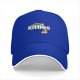 Black baseball cap with kitties and rainbow graphic