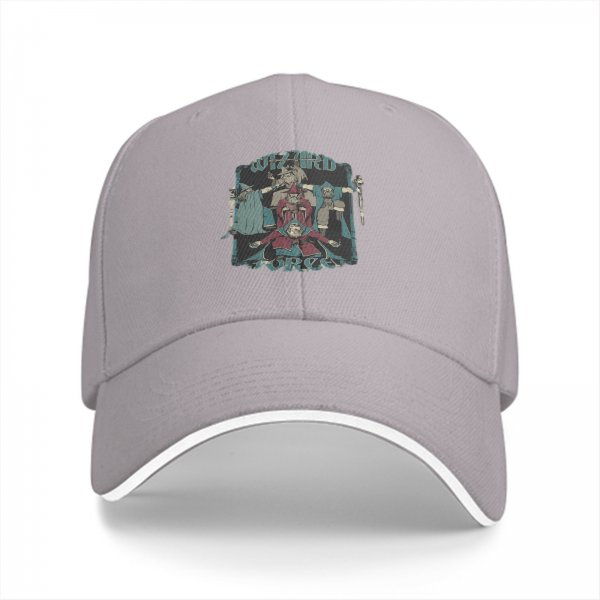 Black Baseball Cap With Wizard Force Fantasy Graphic Print