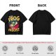 Olive graphic t-shirt with 'Better a Frog Than a Fascist' pilot frog design