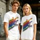 Studio Ghibli Characters Rainbow Stripe Graphic T-Shirt