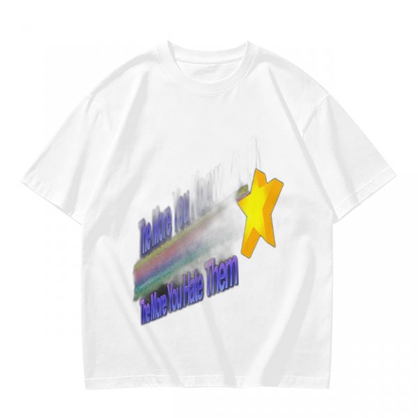 Olive Graphic T-Shirt With Star And Rainbow Text Design