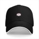 Black Baseball Cap With Small D20 Dice Graphic On Front
