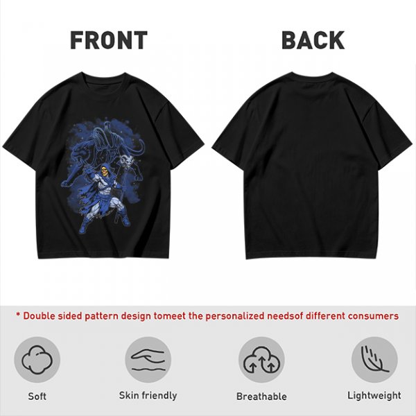 Olive T-Shirt with Skeletor Dark Fantasy Graphic Print