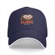 Black baseball cap with sushi heart graphic and text