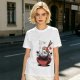 Olive T-shirt with Cute Sushi Dipping in Soy Sauce Graphic