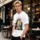 Olive T-Shirt With Halloween Themed Cute Cat Characters Print