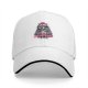 Black baseball cap with raccoon graphic and 'Sorry for the weird vibes I'm sober' text