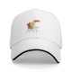 Black Baseball Cap With Relaxed Ginger Cat In Beach Chair Print