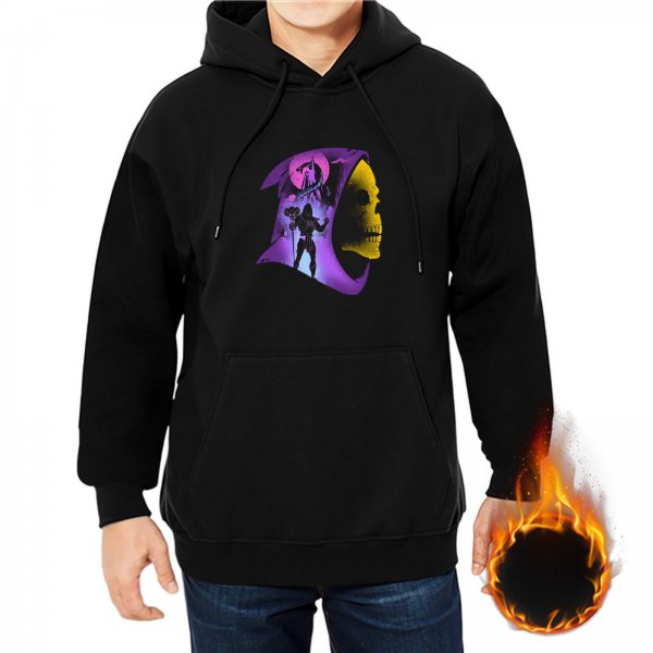 Black hoodie with Skeletor graphic design