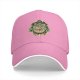 Black baseball cap with vegetable soup themed graphic print