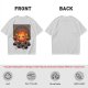 Olive t-shirt with Calcifer and soot sprites graphic print