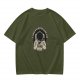 Olive Astronaut Coffee T-Shirt With Space Themed Graphic