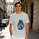 Olive T-shirt with Totoro Forest Silhouette Graphic Print