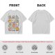 Olive green t-shirt with cute mythical monster cat graphic prints