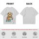 Olive T-shirt with a startled alien washing hands graphic