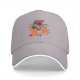 Black Baseball Cap With Funny Anatomy Of The Cat Graphic
