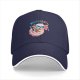 Black baseball cap with a relaxed axolotl graphic and 'RELAXOLOTL' text