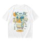 Olive T-Shirt With Kawaii Beer Can Robot Graphic
