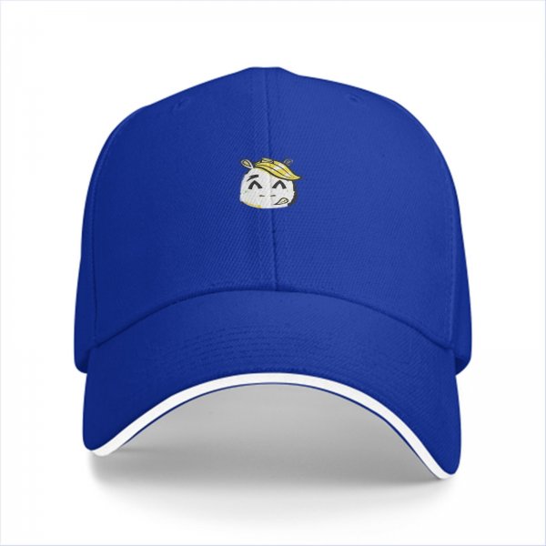 Black Baseball Cap With Cute Cartoon Character Emblem