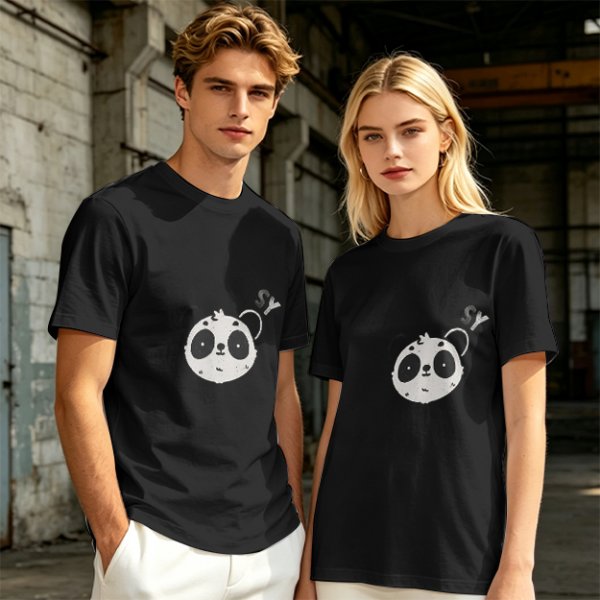 Olive Green T-Shirt With Cute Panda Bomb Graphic Print