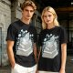 Olive T-Shirt With Stacked Books Teacup Floral Print