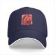 Black Baseball Cap With Red Vintage Warrior Graphic Print
