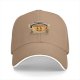 Black baseball cap with retro espresso coffee cup graphic