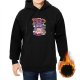 Black hoodie with Totoro themed cereal graphic print