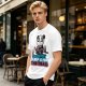 Olive t-shirt with panda drinking coffee and 'Sleep is for the dead' text