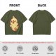 Olive T-Shirt With Cute Cartoon Chick Graphic
