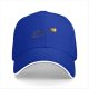 Black baseball cap with coffee themed graphic and text