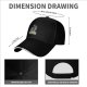 Black baseball cap with colorful cat graphic and Evil Girls text