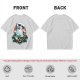 Olive T-Shirt With Sailor Cat Tattooed Pipe Design