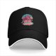 Black Baseball Cap With Cherry Surf Dessert Graphic Print