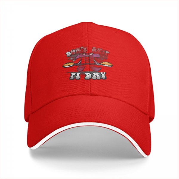 Don't Skip Pi Day Black Baseball Cap With Fun Math Pie Art