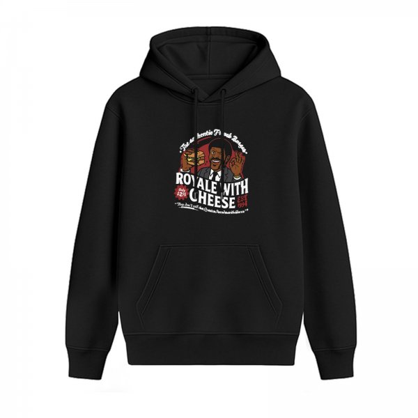 Royale With Cheese Graphic Black Hoodie