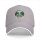 Black baseball cap with alien eating pizza 'Just Here For The Pizza' print