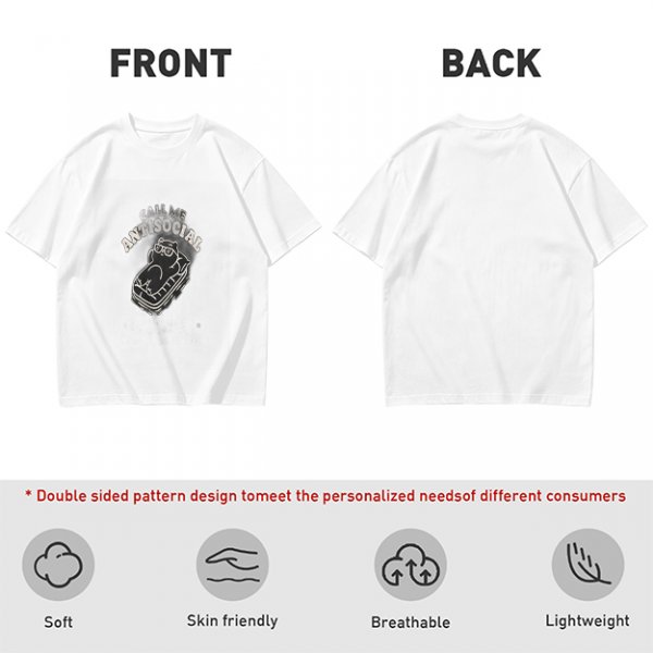 Oversized Olive T-Shirt With 'Call Me Antisocial' Bear Graphic