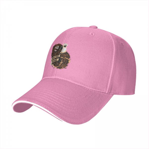 Black baseball cap with 'Enjoy Your Monday' grim reaper coffee graphic