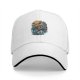 Black Baseball Cap with One Piece Straw Hat Pirate Graphic