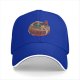 Black Baseball Cap With Ramen Bowl Cat Warrior Artwork