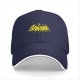 Black baseball cap with banana bat logo graphic