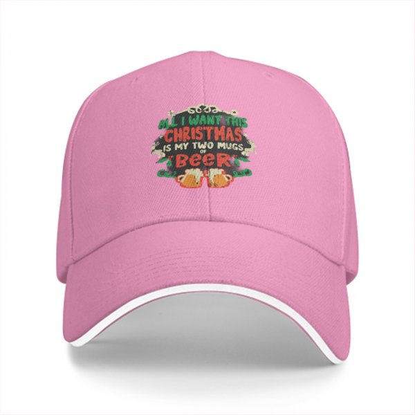 Christmas Beer Lover Baseball Cap - All I Want For Christmas Is Two Mugs Of Beer