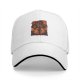 Black Baseball Cap with Fiery Warrior Graphic Print