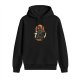Black Hoodie With Giant Monster Destroying City Sunset Art
