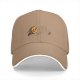 Black baseball cap with a cartoon flying burger graphic